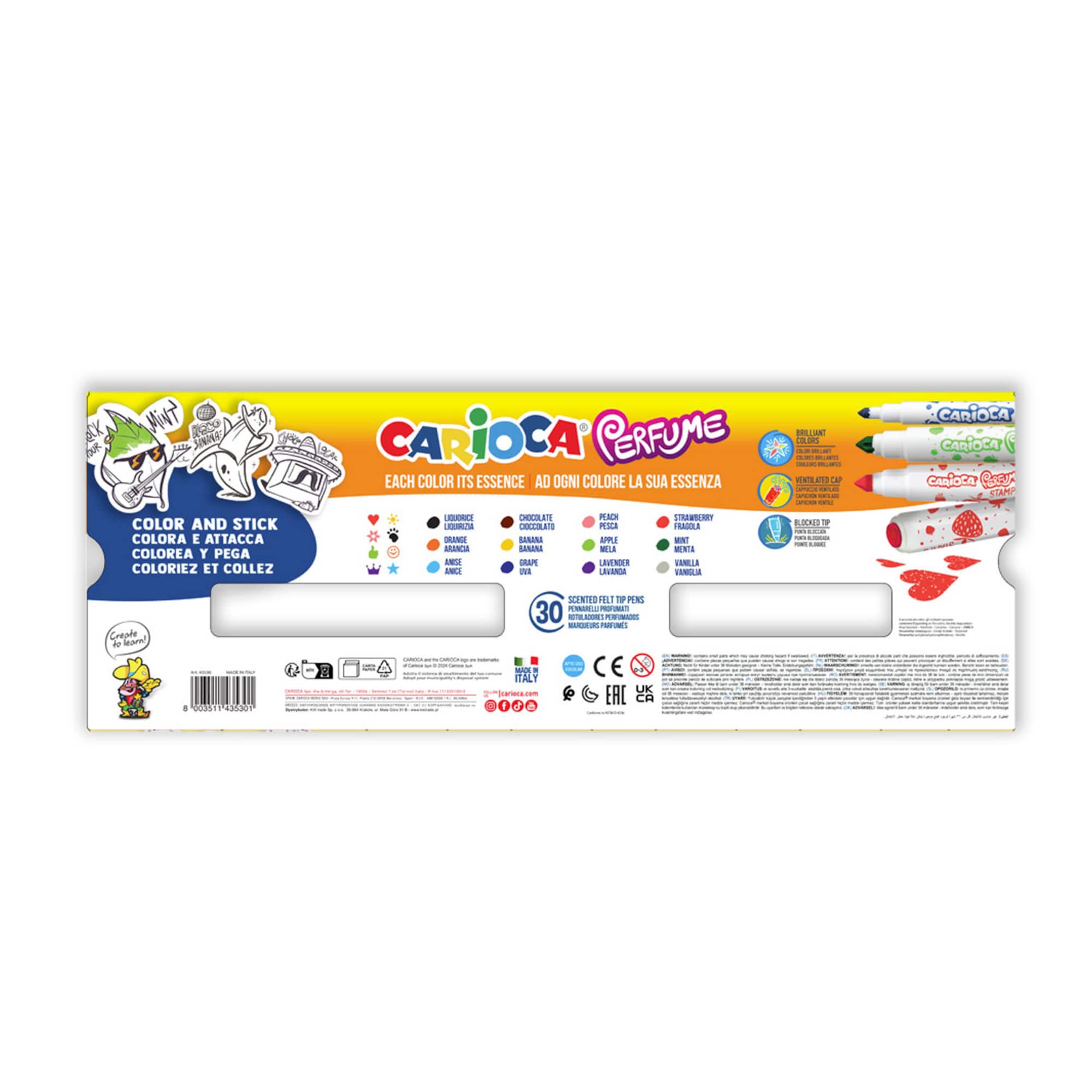 CARIOCA® Perfumed Washable Maxi & Felt Tip Pens Special Box Set